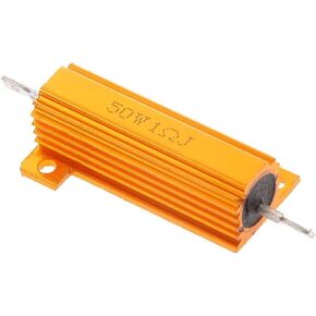 50W Heatsink Aluminum Resistor 2.5 Ohm Heatsink Resistor Chassis Screw Tap Mounted Wirewound Resistors for Power Supply Equipment (2 Pack)