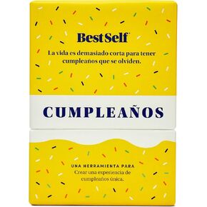 BestSelf Co. Baraja Cumpleaños – 75 Conversation Cards & Activities for Unforgettable Birthday Celebrations | Fun, Meaningful, and Engaging Party Game for Friends, Couples, Family | Spanish Version