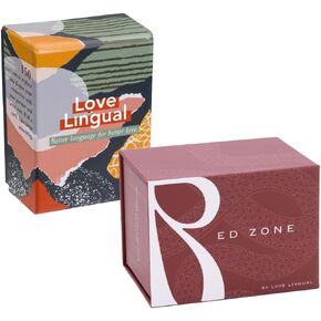 FLUYTCO Love Lingual Original Couples Card Game & Red Zone Spicy Couple Game