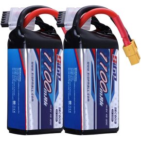 ليس بعد SIGP 1100MAH 4S LIPO بطارية 14.8V 120C حزمة ناعمة مع STAL