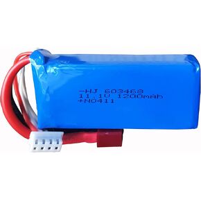 11.1V 1200mAh 30C Lipo Battery Deans T Plug for Wltoy WL915 RC BOAT