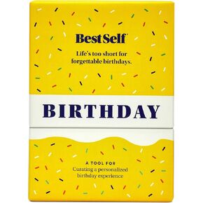 BestSelf Co. Baraja Cumpleaños – 75 Conversation Cards & Activities for Unforgettable Birthday Celebrations | Fun, Meaningful, and Engaging Party Game for Friends, Couples, Family | Spanish Version in Saudi Arabia