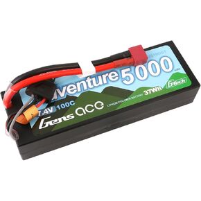 Gens ace G-Tech Adventure 5000mAh 7.4V 100C 2S HardCase Lipo Battery 24# with Deans Plug
