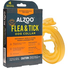 Flea & Tick Dog Collar, Helps Repel Fleas, Ticks & Mosquitoes, 100% Plant-Based Active Ingredients, Phthalates and PVC Free, Up to 4 Months Protection, Medium-Sized Dogs: 16-40 lbs, Pack of 2