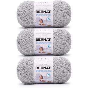 Bernat Pipsqueak SB Elephant Gray Yarn - 3 حزمة من 100 جم/3.5 أوقية - 100 ٪ بوليستر - #5 ضخمة - 101 ياردة - الحياكة/الكروشيه