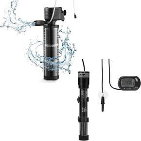 SainSmart XpertMatic Aquarium Filter for 70-120 Gallon Tank + 100W Adjustable Fish Tank Heater