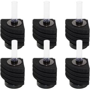 CNZ XY-2890 Corner Filter Air Driven Bio Sponge Up to 15 gallons, 6-Pack