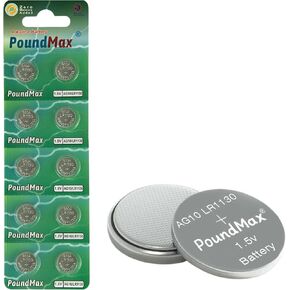 AG10 LR1130 Batteries 1.5 Alkaline Button Battery Combo Pack - 10 Count