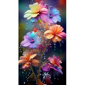 ZHUMUTO Large 5D Diamond Art Painting Kits for Adults,15.7x27.5inch Flowers C DIY Full Round Drill Diamond Dots Large Size,Big Gem Art and Crafts for Home Wall Decor Gifts