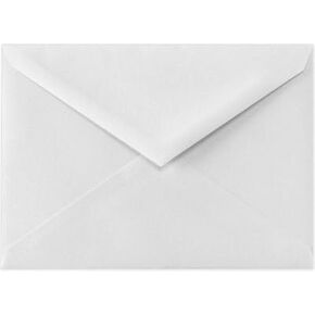 Luxpaper 5 1/2 BAR A2 PARONIAL دعوة الأظرف | مدببة رفرف | 4 3/8 "x 5 3/4" | أبيض مشرق | 70 رطل. نص | 50 كتي