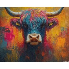 SVINOILER Oil Painting Highland Cow Paint by Numbers Beginner Adult Paint by Number Kits DIY Acrylic Painting Kits for Home Wall Decor 16x20 Inch