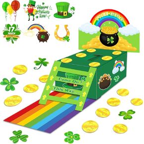ZLIXING St Patricks Day Decorations Catch Leprechaun Trap Crafts Kit for St Pattys Day Decor Accessories Party Favors Supplies
