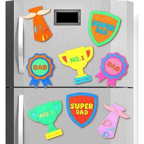 Kingdder 8 PCS Day's Wood Wood Fridge Magnet Craft Kits Fun Diy Wooden Art Paint