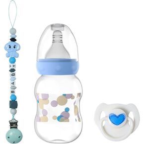 SCOM 3 PCS مجموعة ملحقات دمية Baby Reborn - باسيات مغناطيسية وزجاجات الأطفال مع مقاطع مصاصة من السيليكون لدمى Reborn Boys & Girls لمحبي الدمى