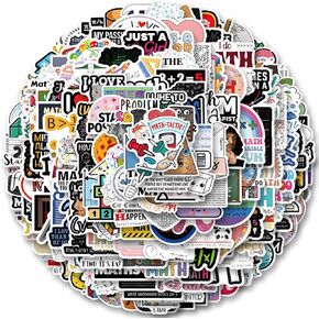 200PCS Math Stickers BulkFor Water Bottle, Pi Stickers Laptop, Phone, Scrapbook, Journal, Bumper Gifts for Teens Adults -Winter, New Year Mathematics Category