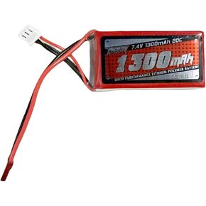 FMS Lipo Battery Lithium Battery 7.4V 1300mAh 20C 2S RC Lipo Battery with JST Plug for 1100mm J3/ 1400mm Sky Trainer 182/1280mm Easy trainer/800mm F4U/1500mm Moa RC Plane