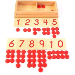 Montessori Cards and Counters Montessori Mathematics Material Montessori Toy for Toddler Preschool Early Learning Material