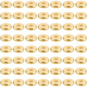 Benecreat 300pcs 3mm مسطحة هايشي فاصل ، حبات مقاسية مقاس 18K ، حبات قرص مستديرة مسطحة لأساور أقراط صنع قلادات ، سميكة 1 ملم