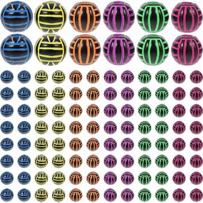 100PCS Ballbally Beads Acrylic Volleyball Beads Diy Sports Beads for Jewelry Making Hair Diy Craft Decor