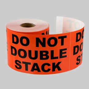 300 Do Not Stack Stickers - 3 x 5 inch, Do Not Stack Labels (Fluorescent Orange) Warning Labels for Warehouse/Shipping/Handling/Moving - 1 Roll of 300