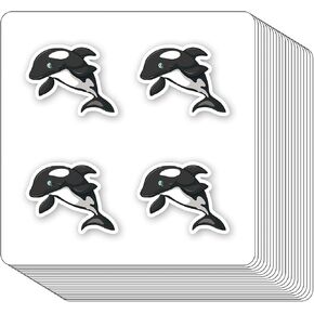 ملصقات الحوت القاتلة Orca 1in للاصطدامات ، الفنون ، الحرفية ، الأطفال DIY ، المجلات 80 حزمة
