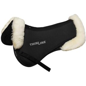 Thinline Trifecta Cotton Half Pad with Sheepskin Rolls Natural Medium