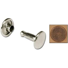 Tandy Leather Double Cap Captets لوحة نحاسية كبيرة 100/PK 1375-14