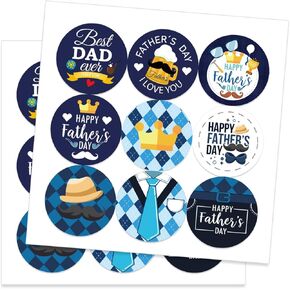 Happy Father's Day Stickers, 180pcs Vinyl Inspirational Fathers Day Stickers Bulk, Father's Day Labels Stickers Decals for Water Bottles, Scrapbooking, Computers, Planner, Envelopes Seal
