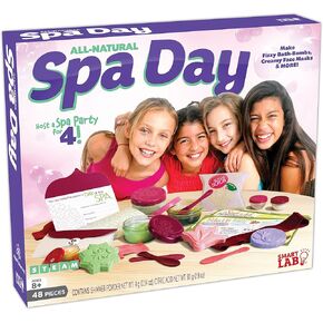 SMARTLAB Toys All-Natural Spa Day - Make Fizzy Bath Bombs, Creamy Face Masks & More with 48 Pieces