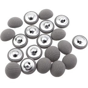 20pcs نسيج ملفوف الأزرار المغلفة أزرار جولة رمادية 4.2 مم/0.55 بوصة الأزرار الأزرار الجولة الأزرار مستديرة لليد