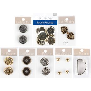 Blumenthal Lansing 559023131 Organic Elements Assorted Round and Shaped Buttons for Crafts and Sewing, 1/2" to 1-3/8", Multicolor, 67 Pieces