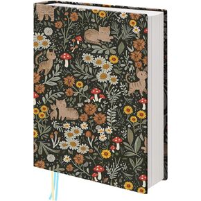 Cat Floral Book Covers for Paperback, Adjustable Washable Book Protector with Bookmark, Cute Book Cover for Hardcover Textbooks Bible Novel, Book Covers for Soft Cover Books,Book Lovers Gifts