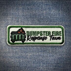 Dumpster Fire Response Team Patches, Funny Quote Embroidered Patch This is Fine Iron On Sew On Embroidery Patches for Jackets, Backpack, Hat, Uniform DIY Patch Gifts for Women Men Adult