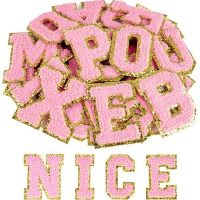ASTARON 52 PCS تصحيحات رسائل لاصقة ذاتية ، ملصقات Chenille Letters ، A-Z Pottored Patches Alphabet Cloth Patch للملابس ، الأكياس ، القبعة ، علبة الهاتف ، إكسسوارات DIY (أسود)