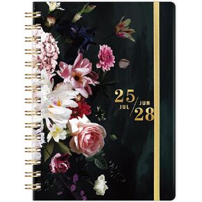 2025-2027 Monthly Planner/Calendar - 3 Year Monthly Planner 2025-2027, JAN. 2025 - DEC. 2027, 6.3" × 8.4", Monthly Calendar with Monthly Tab, Back Pocket, Twin-Wire Binding, Premium Paper, Note Pages