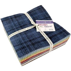 Bonnie Sullivan Woolies Flannel مجموعة كاملة 10 بوصات 100 قطعة قطعة طبقة كعكة Maywood Studio