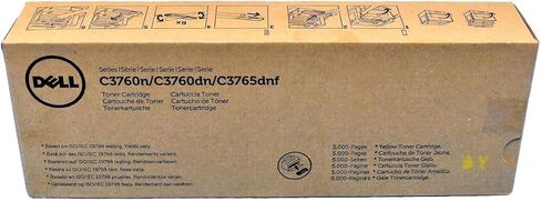 Dell KGGK4 Yellow Toner Cartridge C3760N/C3760DN/C3765DNF Color Laser Printer in Saudi Arabia