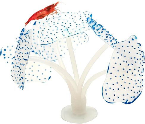 CTWPets Glowing Artificial Coral Aquarium Decoration – Starlight Feather Silicone Ornament – UV & Blue Light Reactive Fish Tank Decor (Glowing Orange) in Kuwait