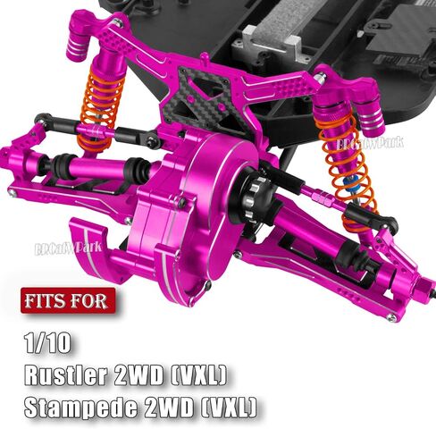 RC Upgrades Part for 1/10 Rustler Stampede (VXL) 2WD,A-Arm,Shock,Drive Shaft,Caster Block,Steering Blocks,Stub Axle Carriers,Steering Bellcranks,Links,Shock Tower,Front Bulkhead,Pink in Saudi Arabia