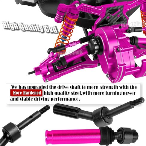 RC Upgrades Part for 1/10 Rustler Stampede (VXL) 2WD,A-Arm,Shock,Drive Shaft,Caster Block,Steering Blocks,Stub Axle Carriers,Steering Bellcranks,Links,Shock Tower,Front Bulkhead,Pink in Saudi Arabia