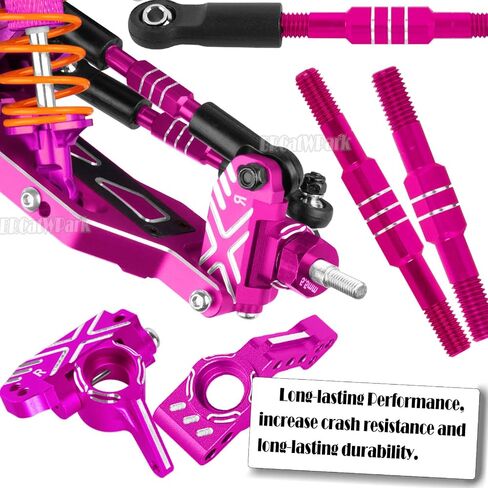 RC Upgrades Part for 1/10 Rustler Stampede (VXL) 2WD,A-Arm,Shock,Drive Shaft,Caster Block,Steering Blocks,Stub Axle Carriers,Steering Bellcranks,Links,Shock Tower,Front Bulkhead,Pink in Saudi Arabia