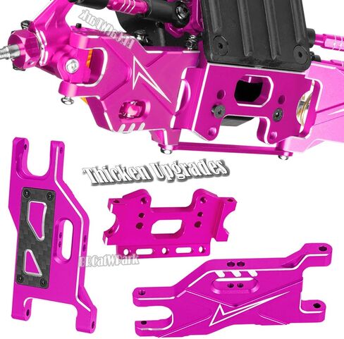 RC Upgrades Part for 1/10 Rustler Stampede (VXL) 2WD,A-Arm,Shock,Drive Shaft,Caster Block,Steering Blocks,Stub Axle Carriers,Steering Bellcranks,Links,Shock Tower,Front Bulkhead,Pink in Saudi Arabia