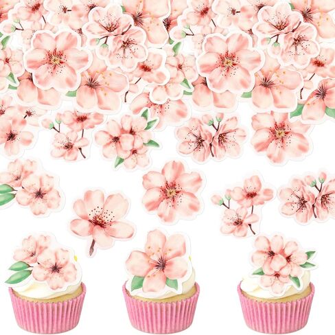24pcs زخارف وايلد فلاور كب كيك أعلى الأقطار البرية زخارف حفلة عيد ميلاد الفتاة اختيارات عيد ميلاد زخارف كعكة للاستحمام الطفل لوازم حفلات الذكرى السنوية in Kuwait
