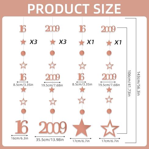 Rose Gold 13th Decortations for Girls ، Supplies Banner Party Supplies ، رقم 2012 Polka Dot Glitter Farkling Farming for 13th Birthdy Party Decoration in Kuwait