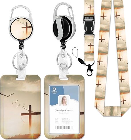 Badge Holder with Lanyard,Geographic Contour Line Lanyards for ID Badges, Badge Holder with Breakaway Lanyard Keychain, Card Protector for Women, Gifts for Teacher Nurse Workers in Saudi Arabia