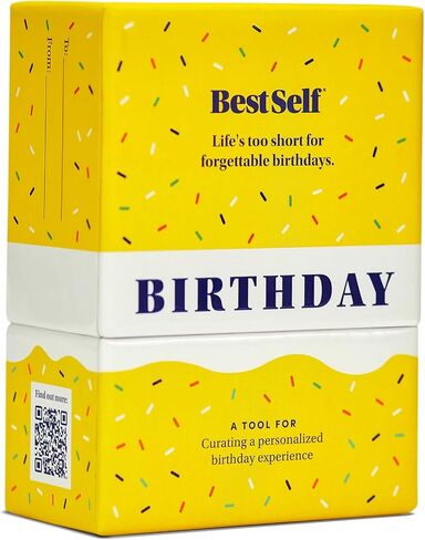 BestSelf Co. Baraja Cumpleaños – 75 Conversation Cards & Activities for Unforgettable Birthday Celebrations | Fun, Meaningful, and Engaging Party Game for Friends, Couples, Family | Spanish Version in Saudi Arabia