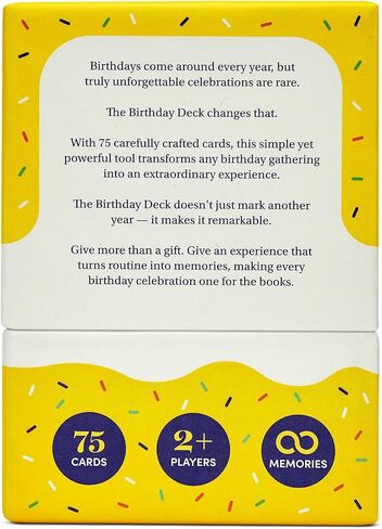 BestSelf Co. Baraja Cumpleaños – 75 Conversation Cards & Activities for Unforgettable Birthday Celebrations | Fun, Meaningful, and Engaging Party Game for Friends, Couples, Family | Spanish Version in Saudi Arabia