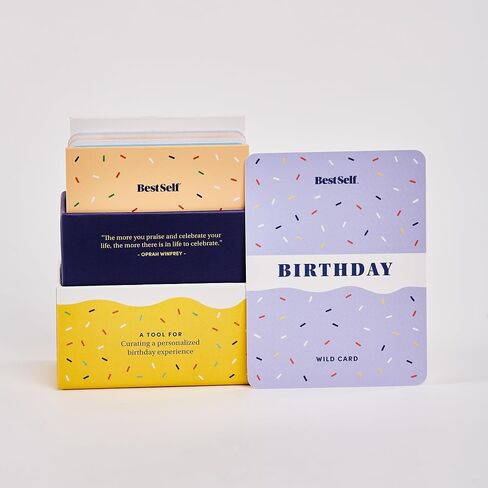 BestSelf Co. Baraja Cumpleaños – 75 Conversation Cards & Activities for Unforgettable Birthday Celebrations | Fun, Meaningful, and Engaging Party Game for Friends, Couples, Family | Spanish Version in Saudi Arabia