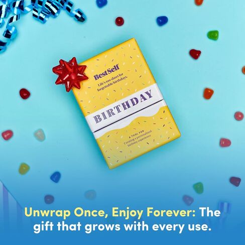 BestSelf Co. Baraja Cumpleaños – 75 Conversation Cards & Activities for Unforgettable Birthday Celebrations | Fun, Meaningful, and Engaging Party Game for Friends, Couples, Family | Spanish Version in Saudi Arabia
