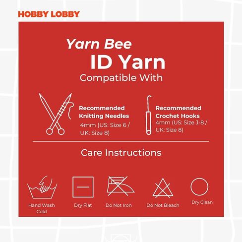 Yarn Bee 4 - Medium – Soft Skein – 164 Yards of Mercerized Cotton Yarn for Crocheting Blankets, Hats, & More – Craft Supplies for Handcrafting, Ivory in Kuwait